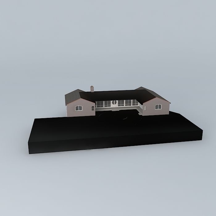 Glass House Free 3D model_2