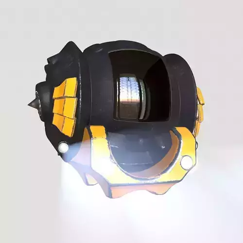 Submarine helmet with light 3D model