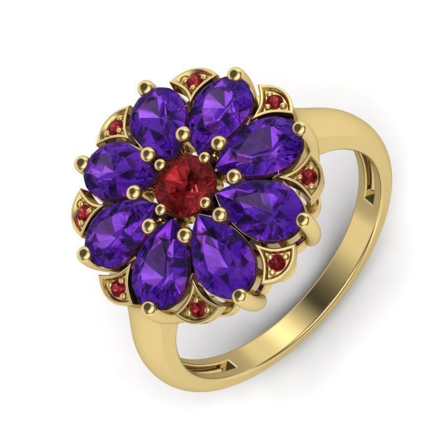 525 ladies women ring 3dm render details bulk collection  3D print model_105