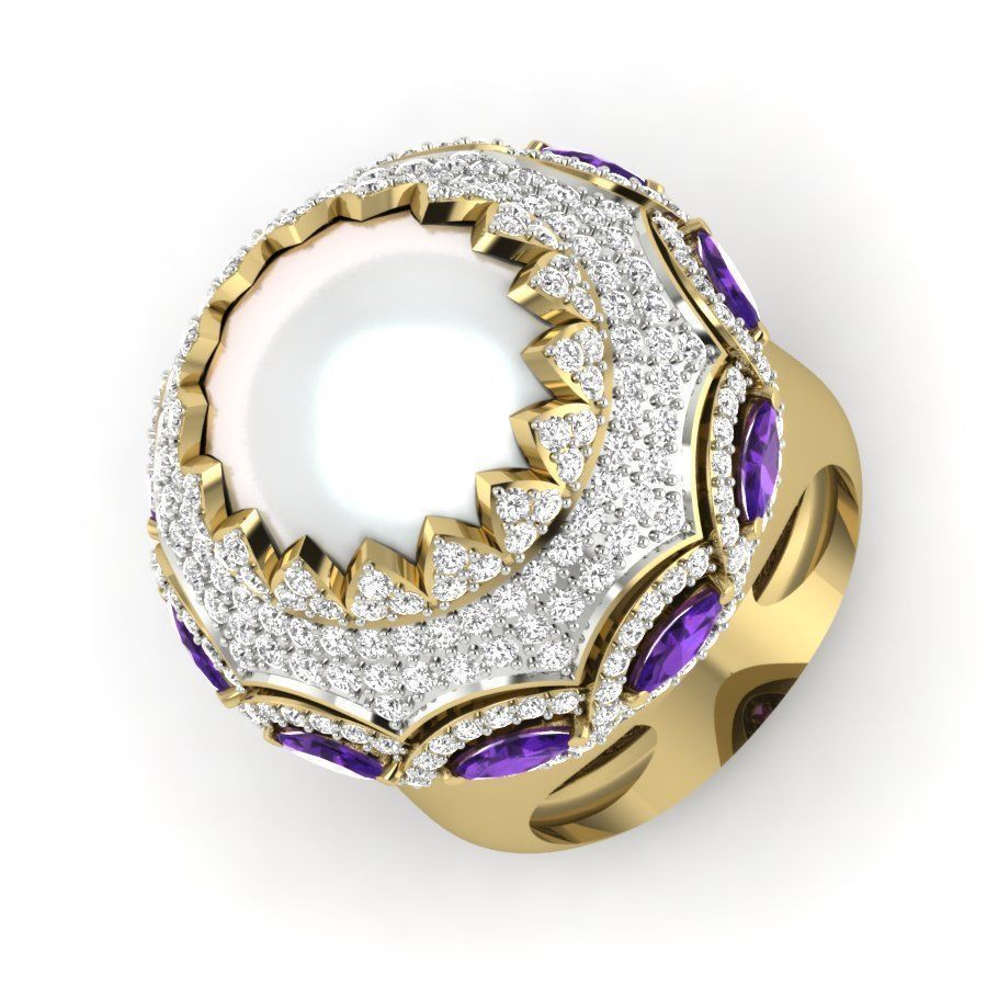 525 ladies women ring 3dm render details bulk collection  3D print model_67