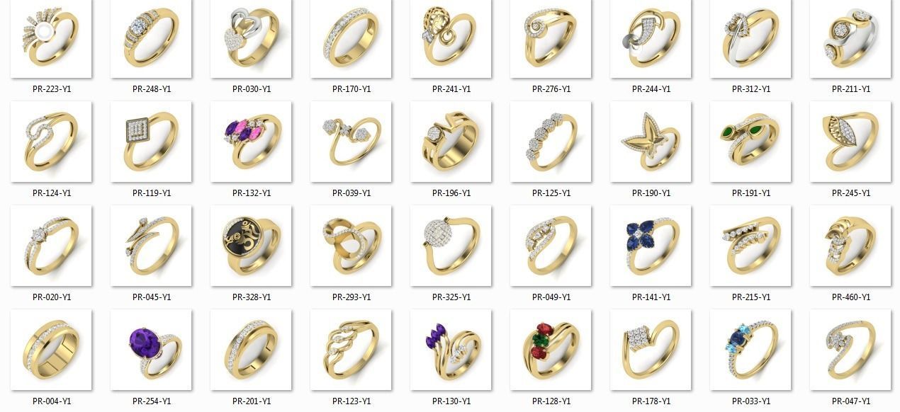 525 ladies women ring 3dm render details bulk collection  3D print model_3