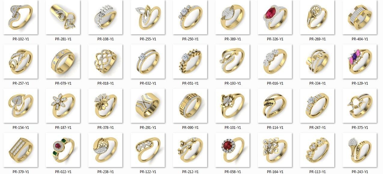525 ladies women ring 3dm render details bulk collection  3D print model_1