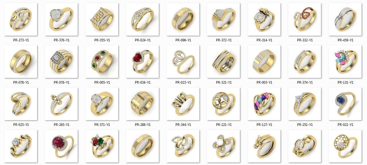 525 ladies women ring 3dm render details bulk collection  3D print model_10