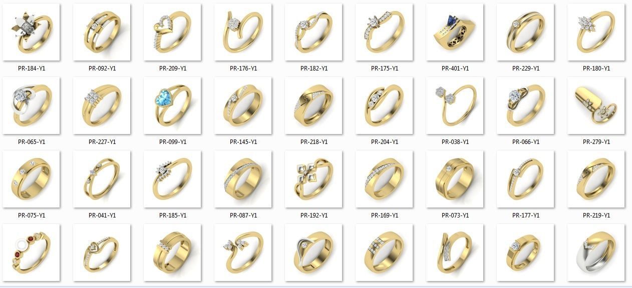 525 ladies women ring 3dm render details bulk collection  3D print model_5