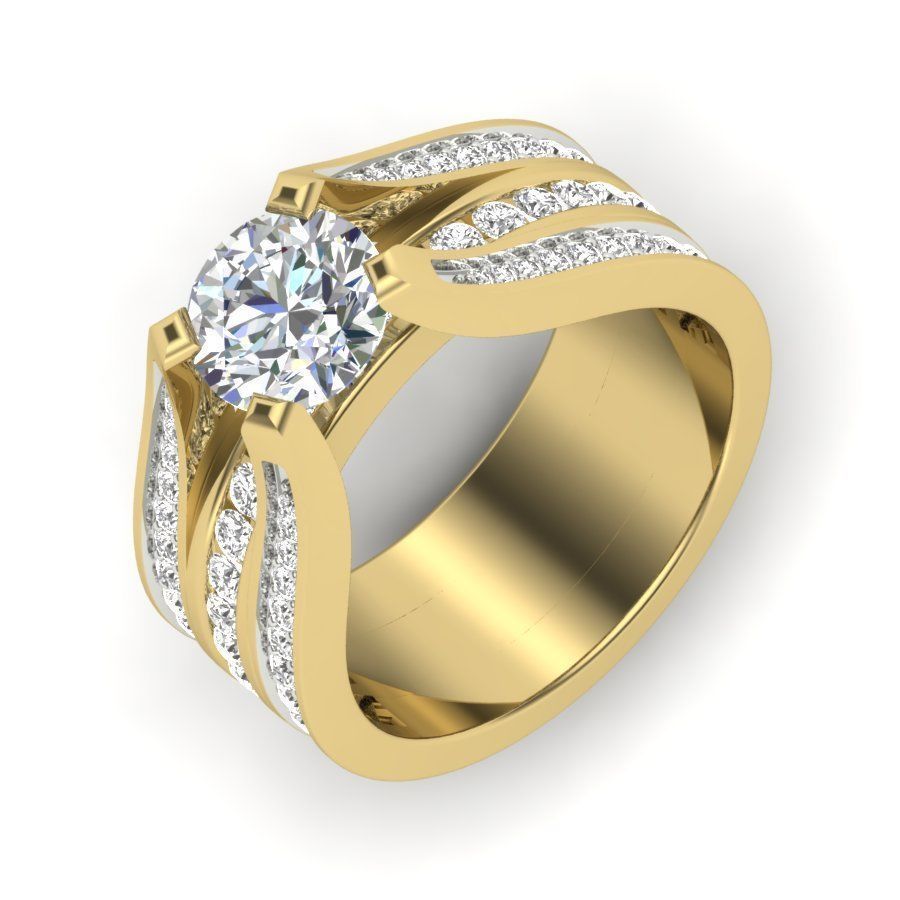 525 ladies women ring 3dm render details bulk collection  3D print model_147