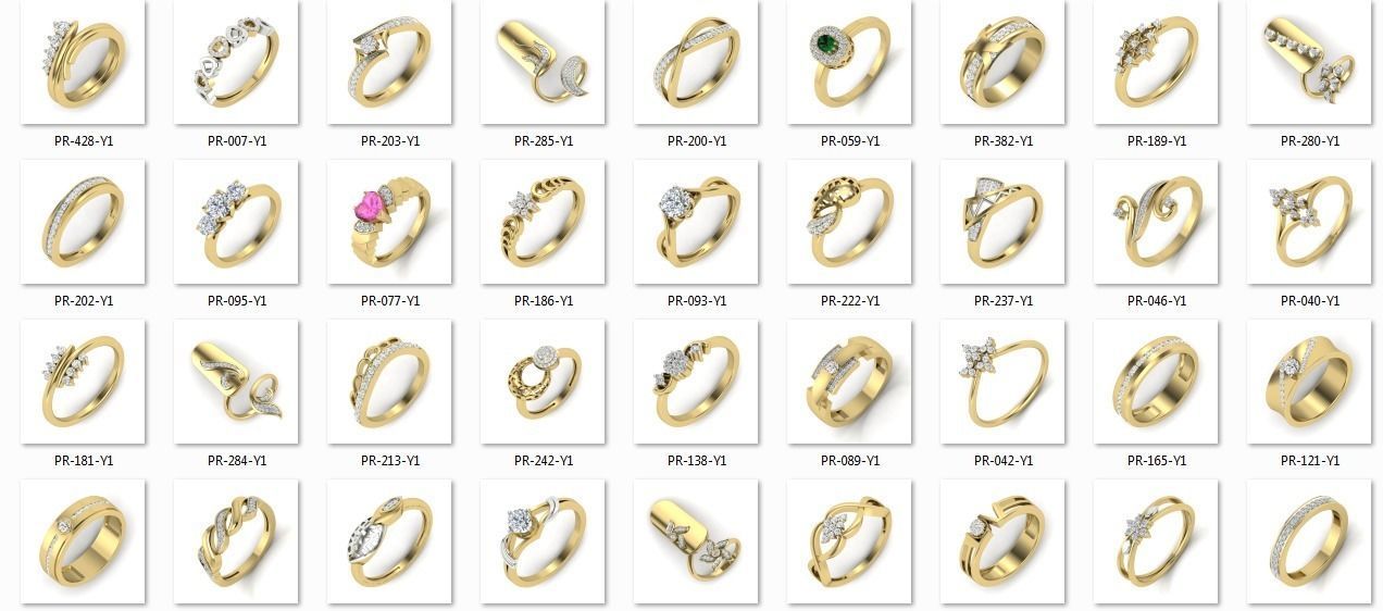 525 ladies women ring 3dm render details bulk collection  3D print model_4