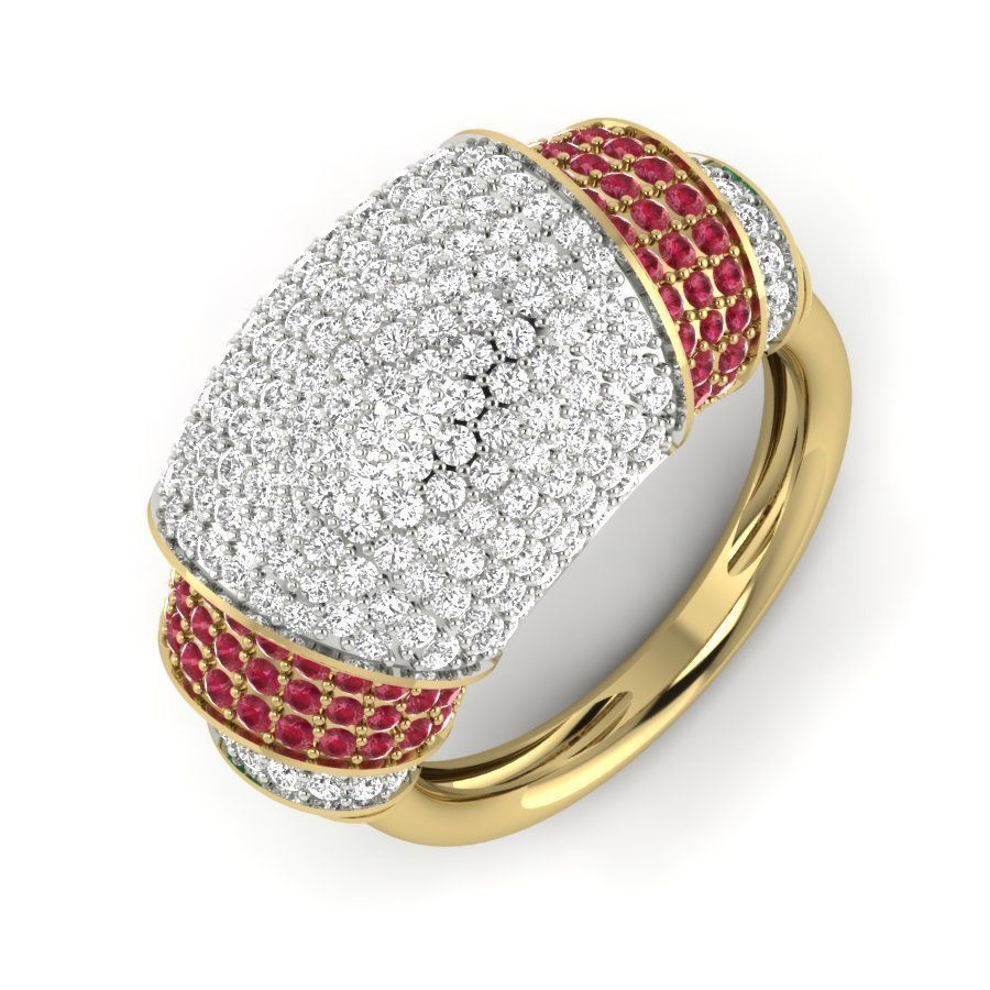 525 ladies women ring 3dm render details bulk collection  3D print model_59