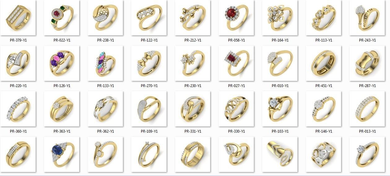 525 ladies women ring 3dm render details bulk collection  3D print model_2
