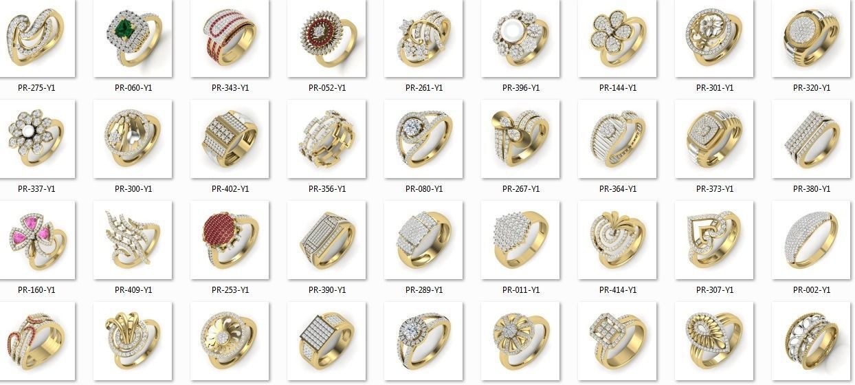 525 ladies women ring 3dm render details bulk collection  3D print model_6