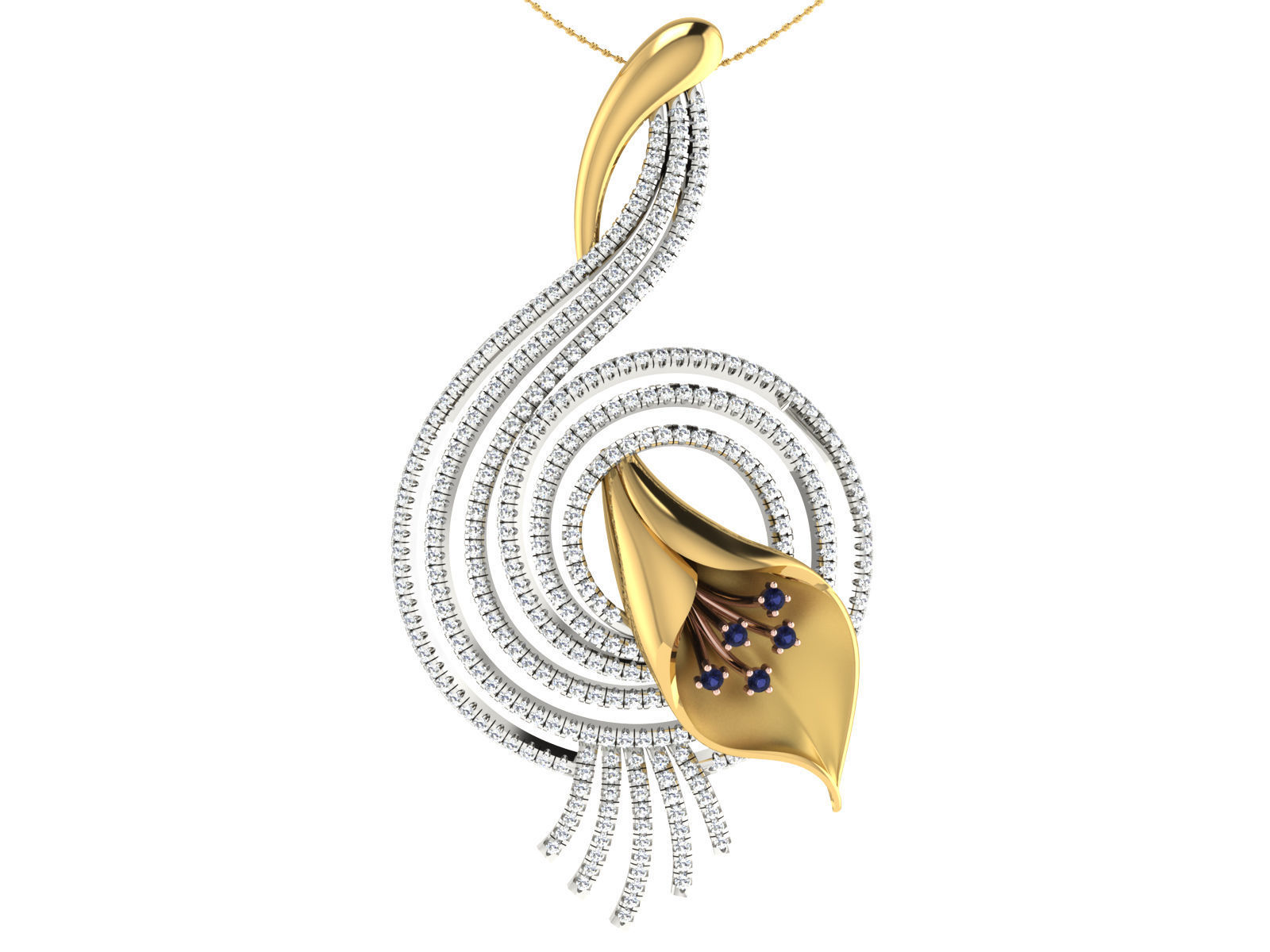 37 women pendant earrings set 3dm stl render detail 3D Model Collection_53