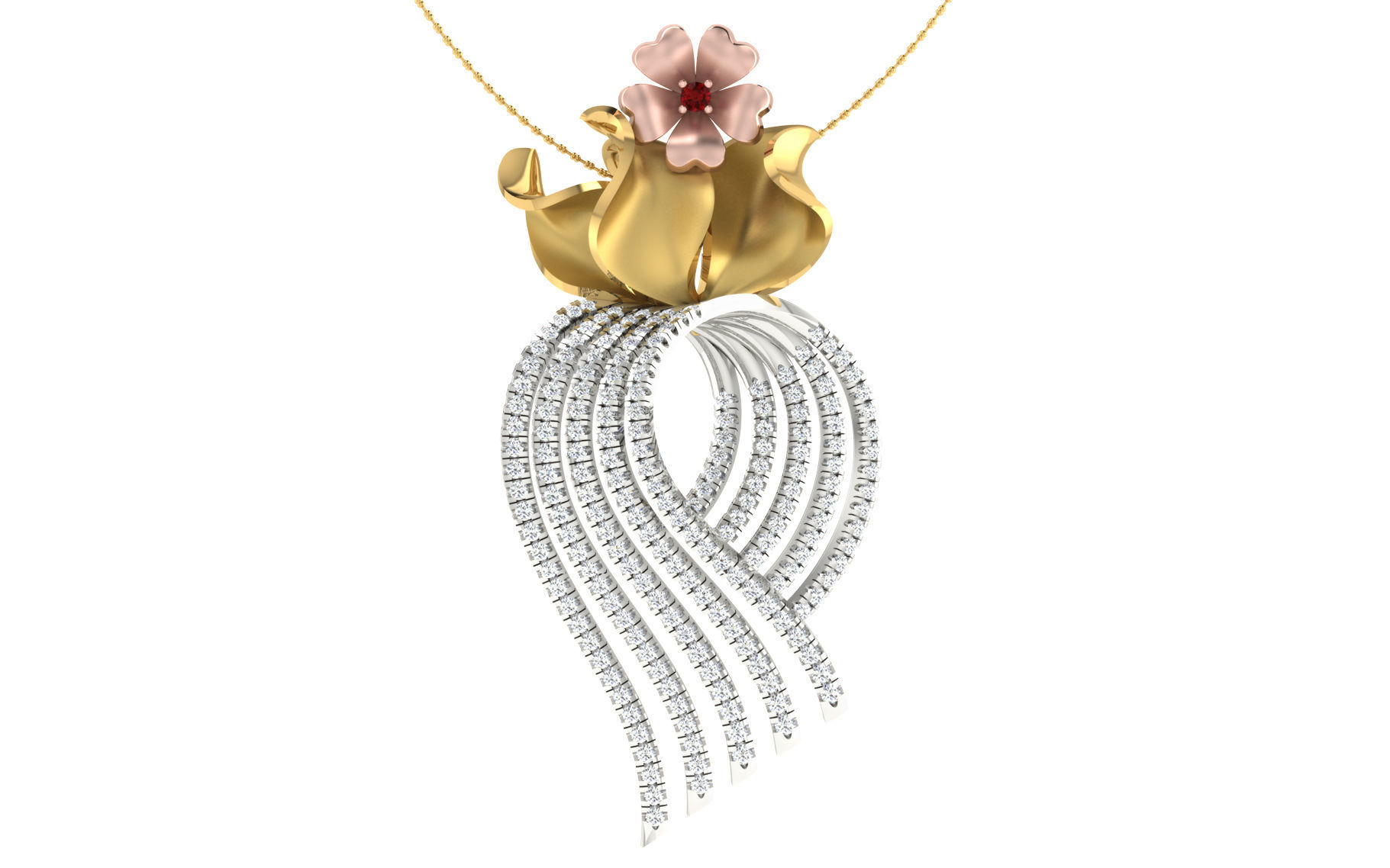 37 women pendant earrings set 3dm stl render detail 3D Model Collection_51