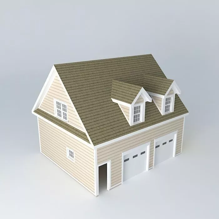 Garage house Free 3D model