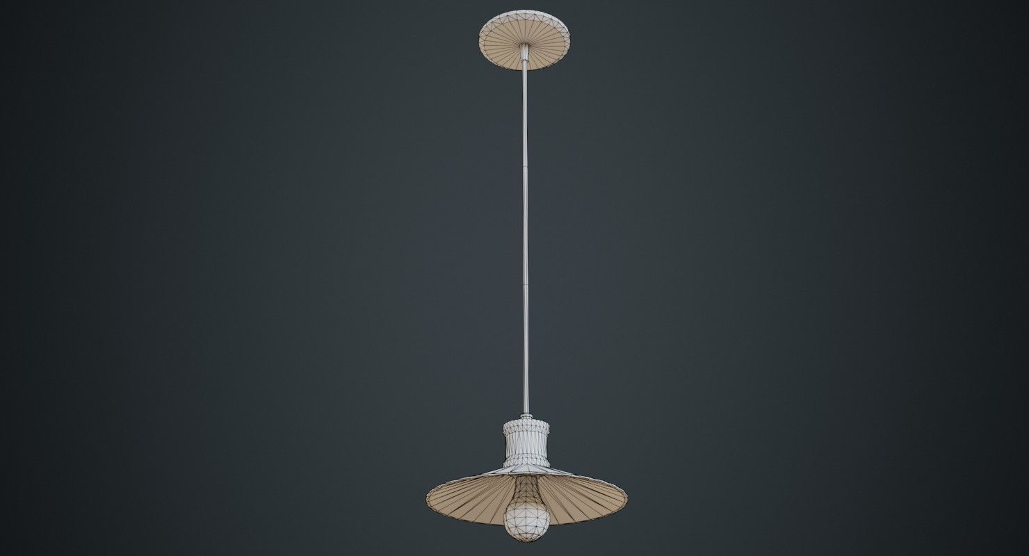 Hanging Lamp 4B Low-poly 3D model_5