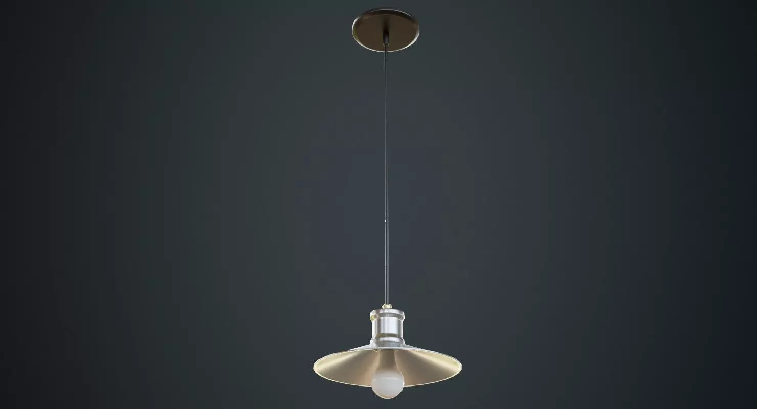 Hanging Lamp 4B Low-poly 3D model_0