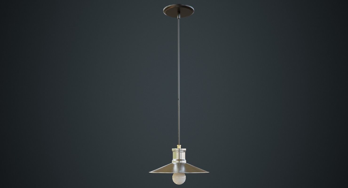 Hanging Lamp 4B Low-poly 3D model_1