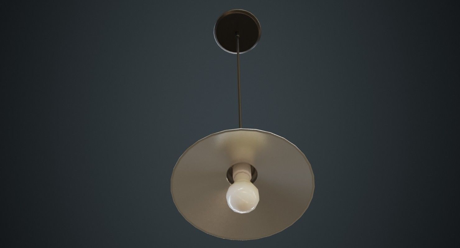 Hanging Lamp 4B Low-poly 3D model_2