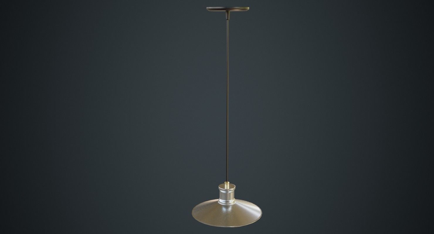Hanging Lamp 4B Low-poly 3D model_3
