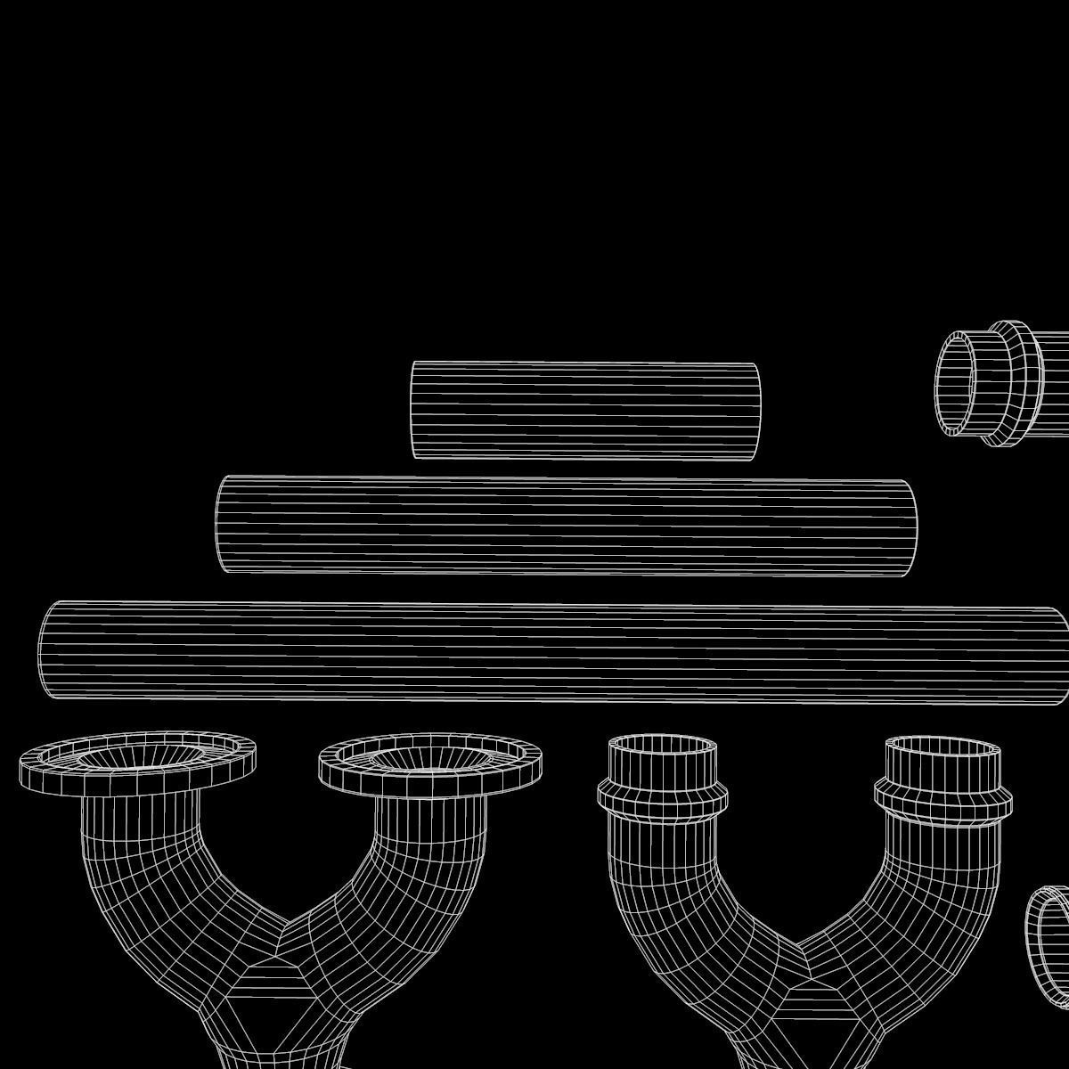 Pipe and Pipe Clamp Pack 3D model_29