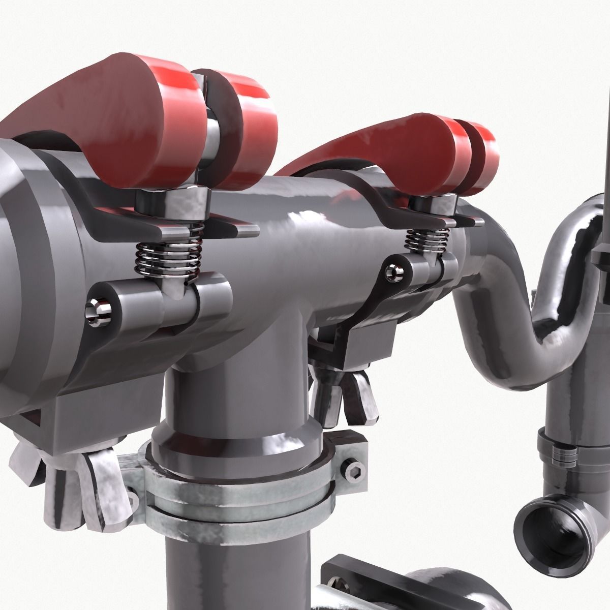 Pipe and Pipe Clamp Pack 3D model_23