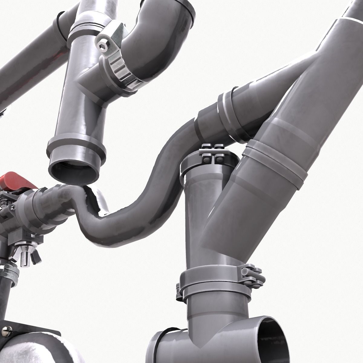 Pipe and Pipe Clamp Pack 3D model_24