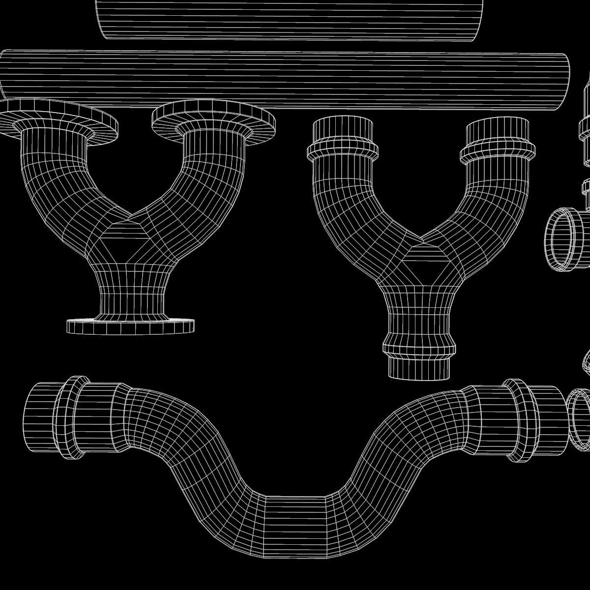 Pipe and Pipe Clamp Pack 3D model_28