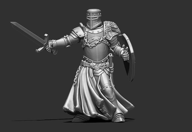 Crusader 35mm scale 3D print model