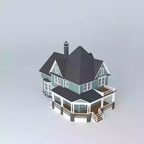 Victorian house with attic