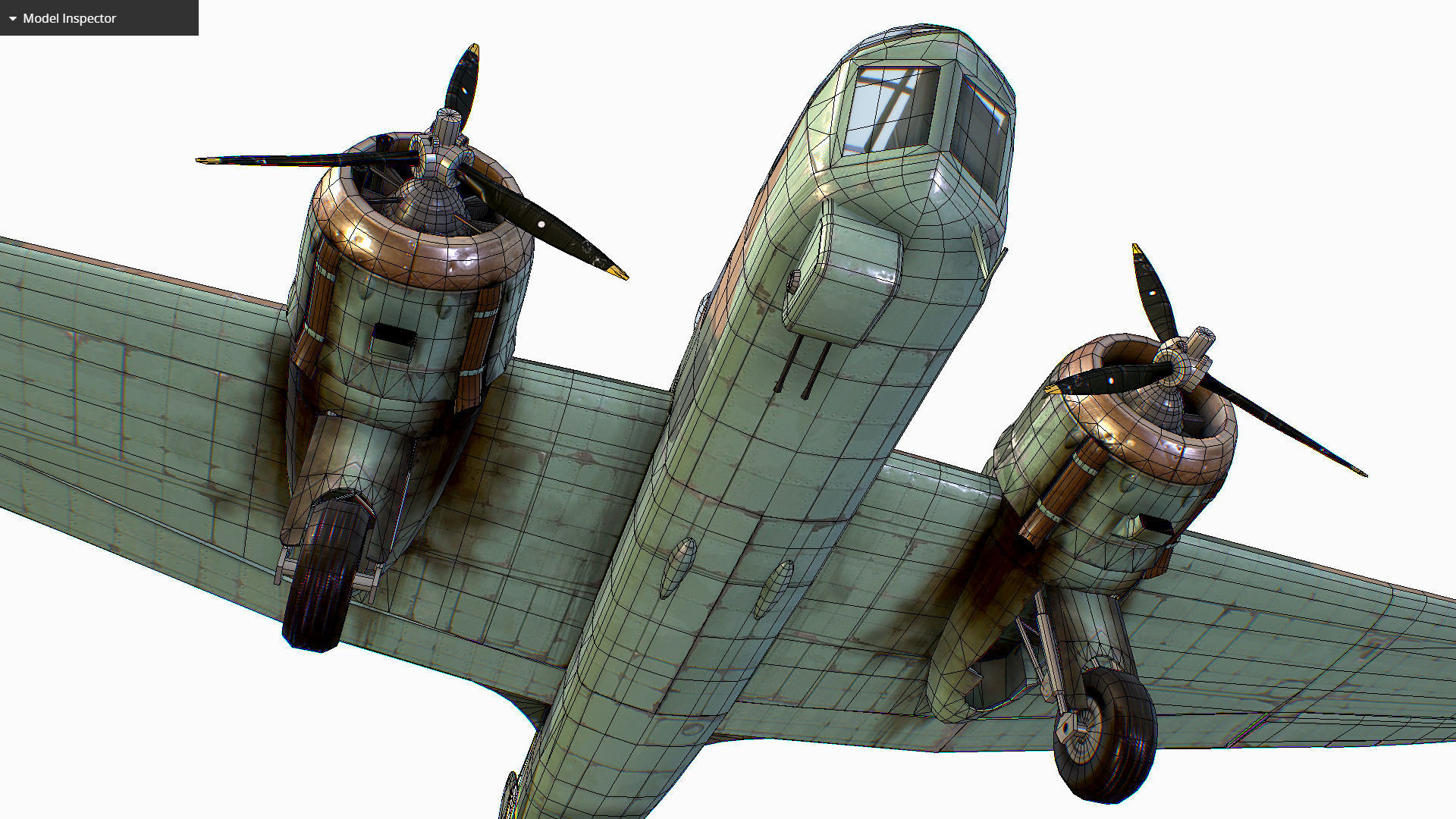 British Light Bomber Bristol Blenheim Mk IV Low-poly 3D model_50