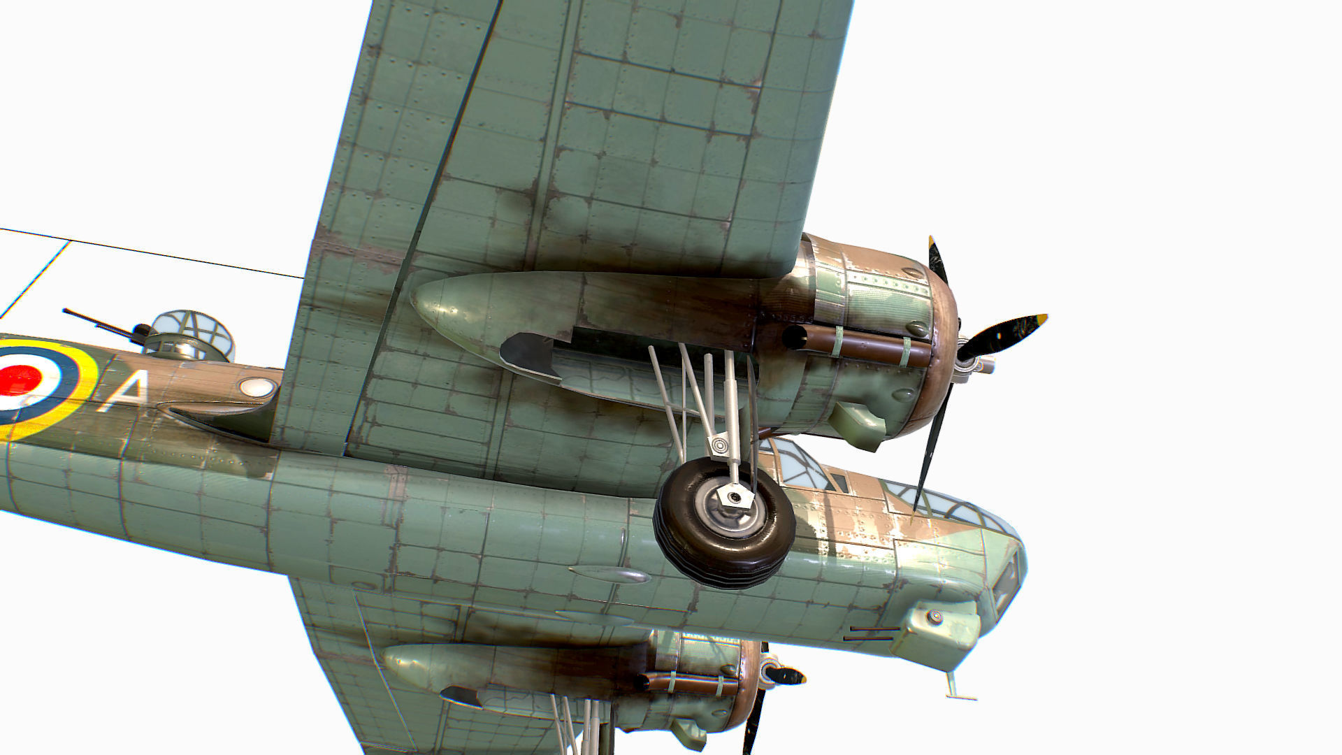 British Light Bomber Bristol Blenheim Mk IV Low-poly 3D model_39