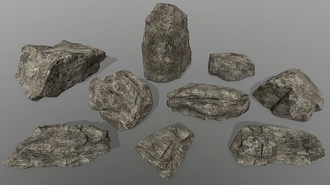rocks rock Low-poly 3D model