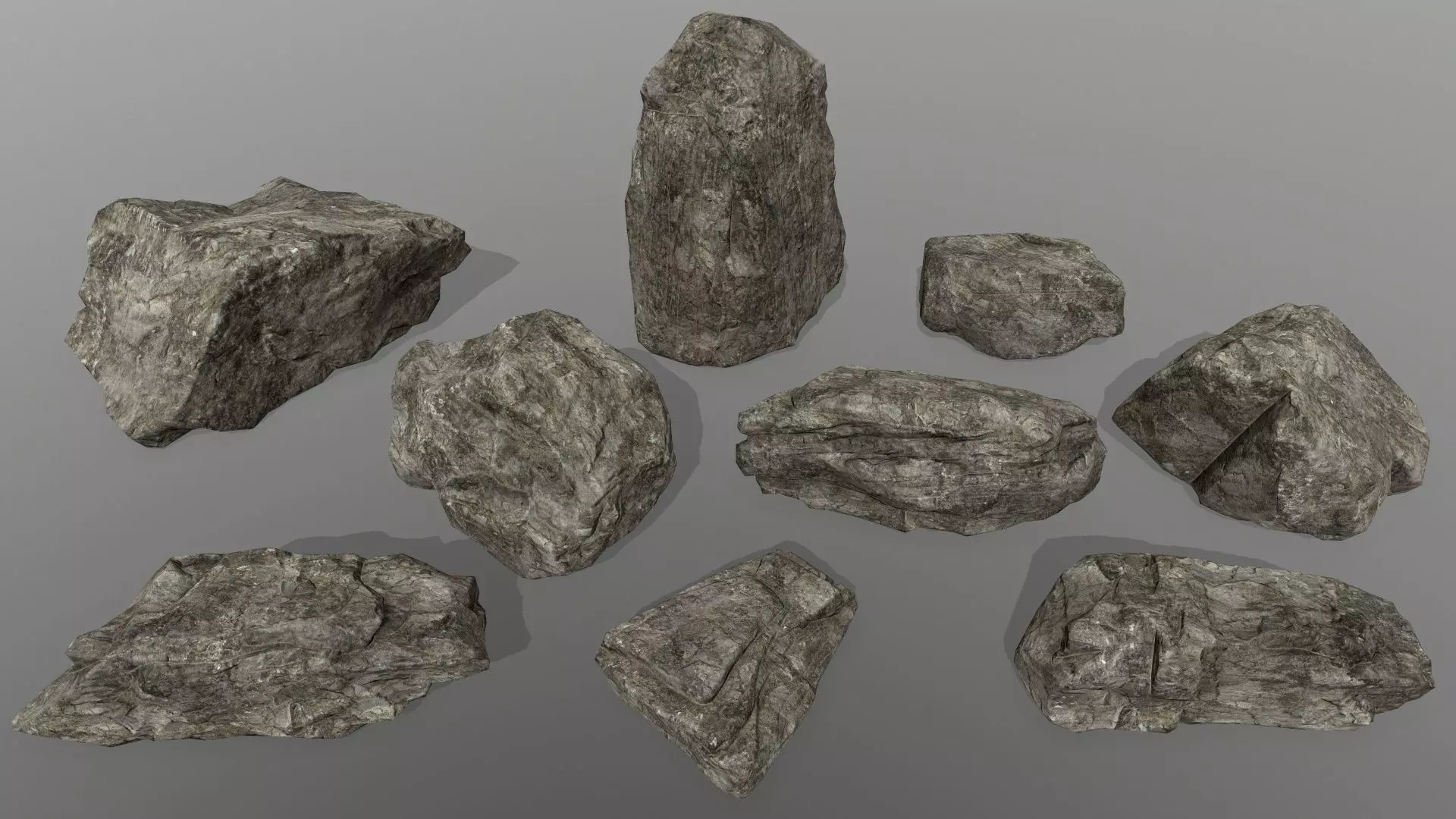 rocks rock Low-poly 3D model_0