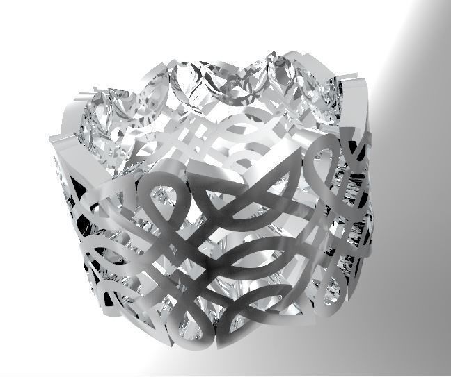 ring with Celtic ornament 3D print model_8