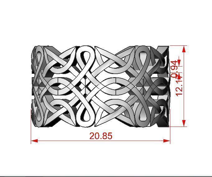 ring with Celtic ornament 3D print model_14