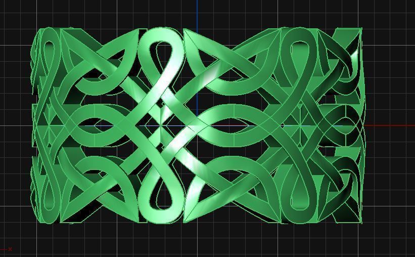 ring with Celtic ornament 3D print model_3