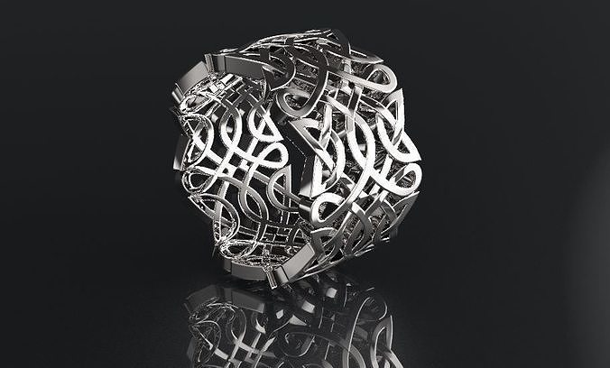 ring with Celtic ornament 3D print model