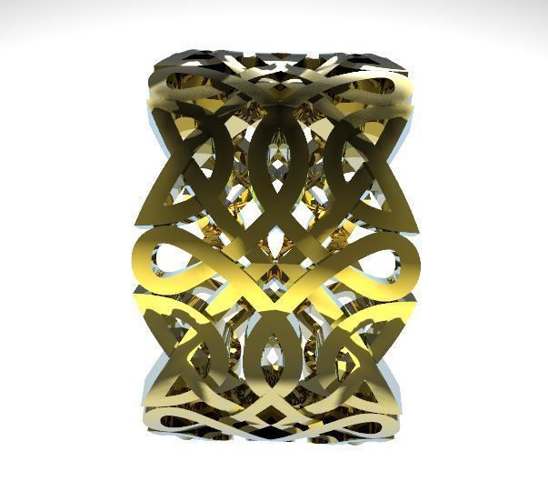 ring with Celtic ornament 3D print model_11