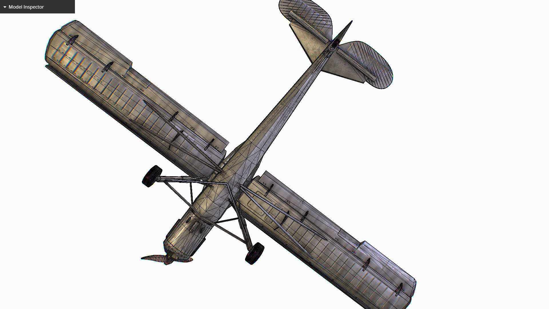 German liaison aircraft Fieseler Fi 156 Storch Low-poly 3D model_21