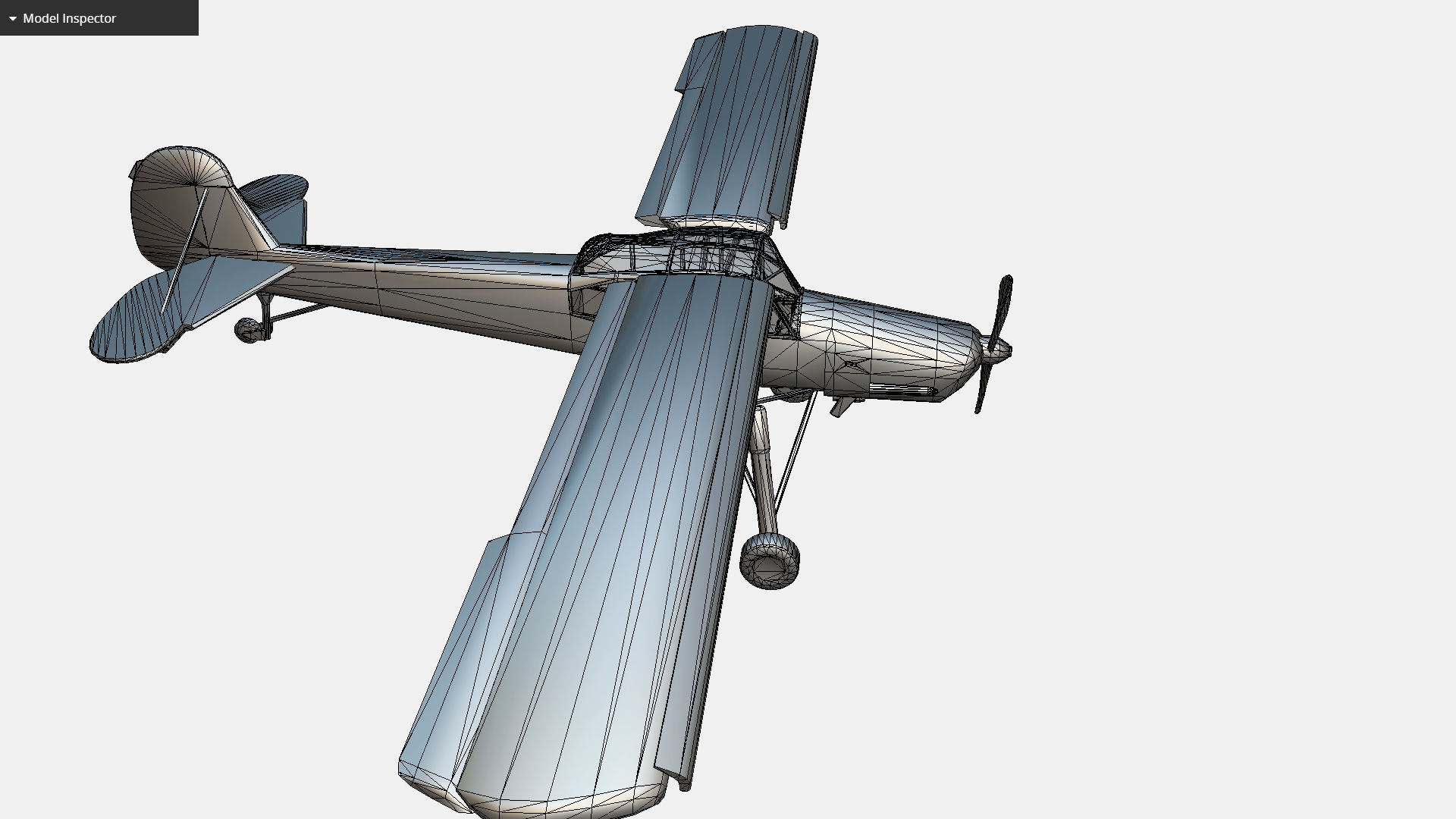 German liaison aircraft Fieseler Fi 156 Storch Low-poly 3D model_24