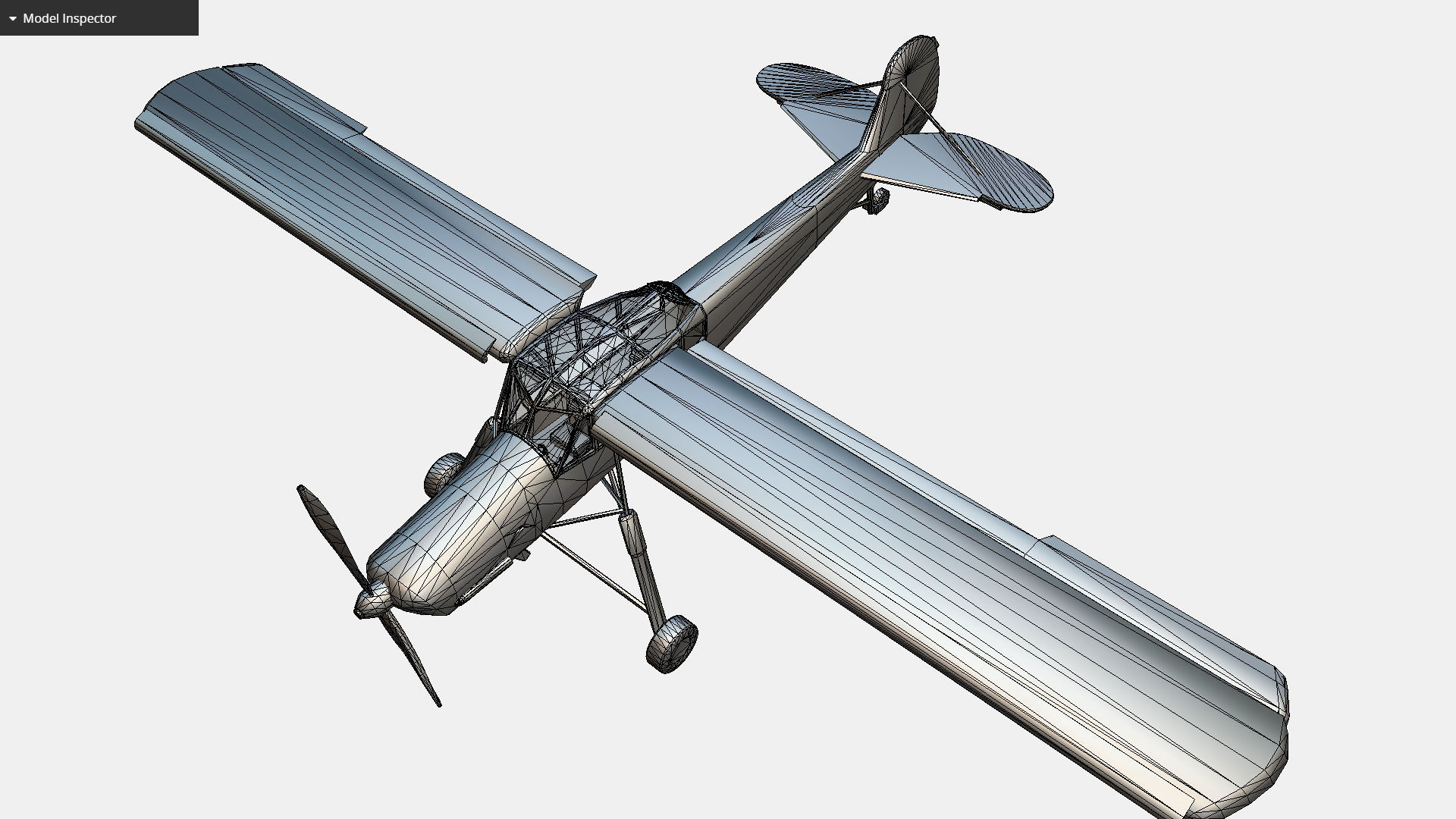 German liaison aircraft Fieseler Fi 156 Storch Low-poly 3D model_31