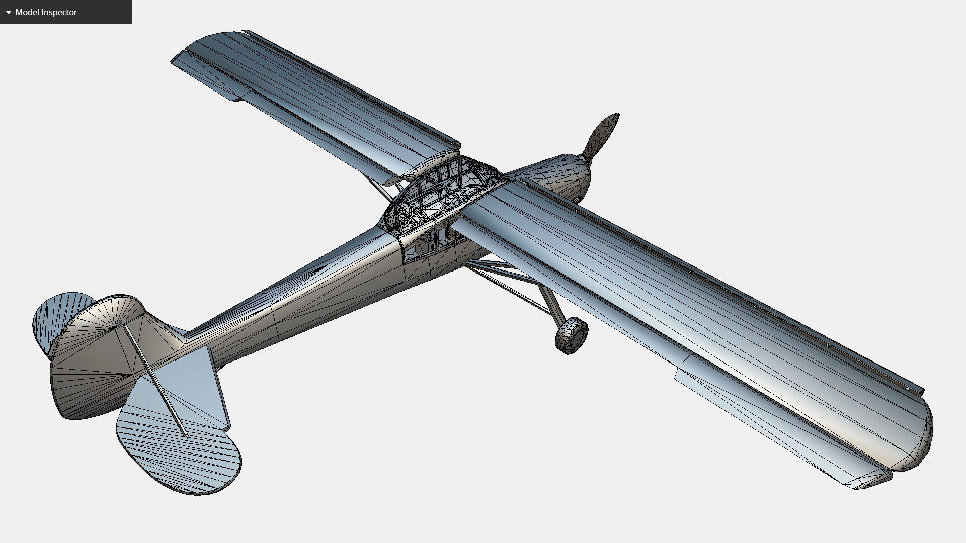 German liaison aircraft Fieseler Fi 156 Storch Low-poly 3D model_25