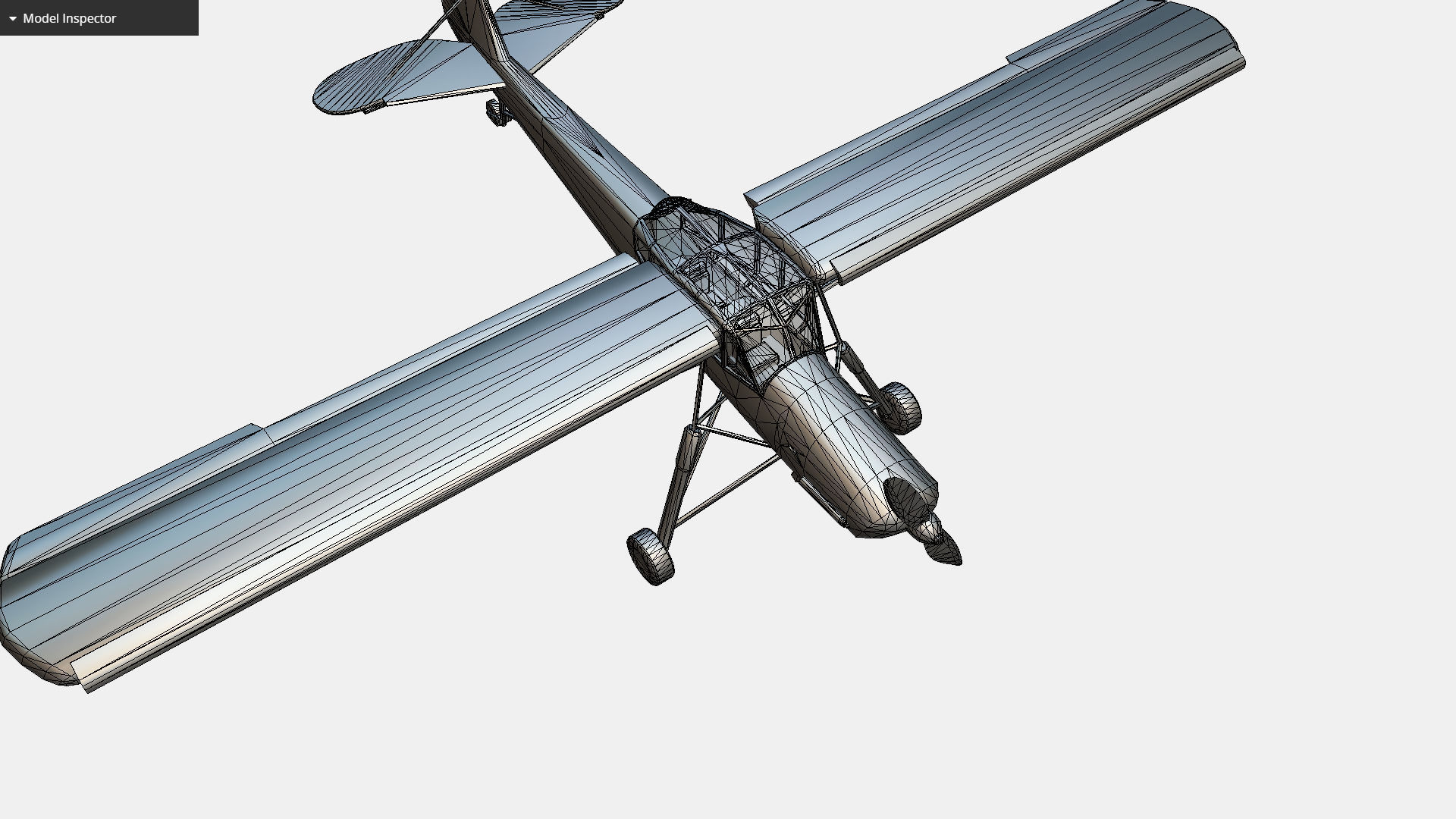 German liaison aircraft Fieseler Fi 156 Storch Low-poly 3D model_28