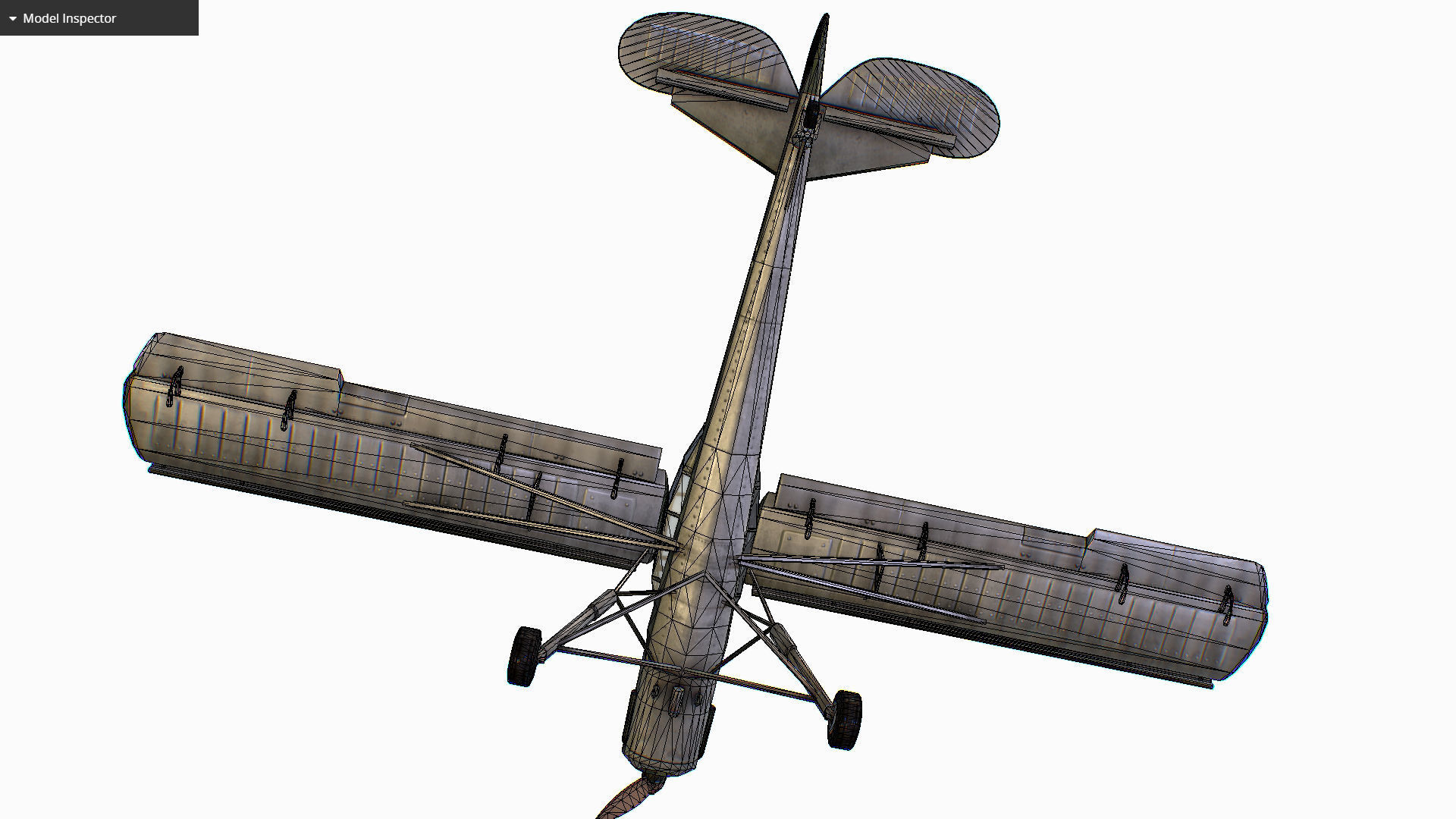 German liaison aircraft Fieseler Fi 156 Storch Low-poly 3D model_18