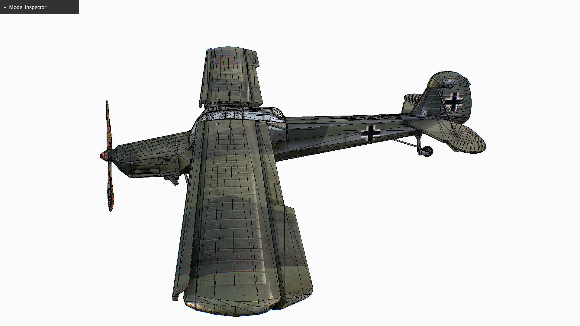 German liaison aircraft Fieseler Fi 156 Storch Low-poly 3D model_17