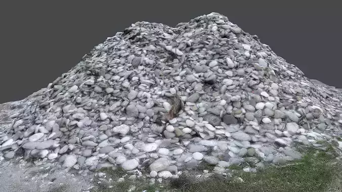 Pile of beach rocks
