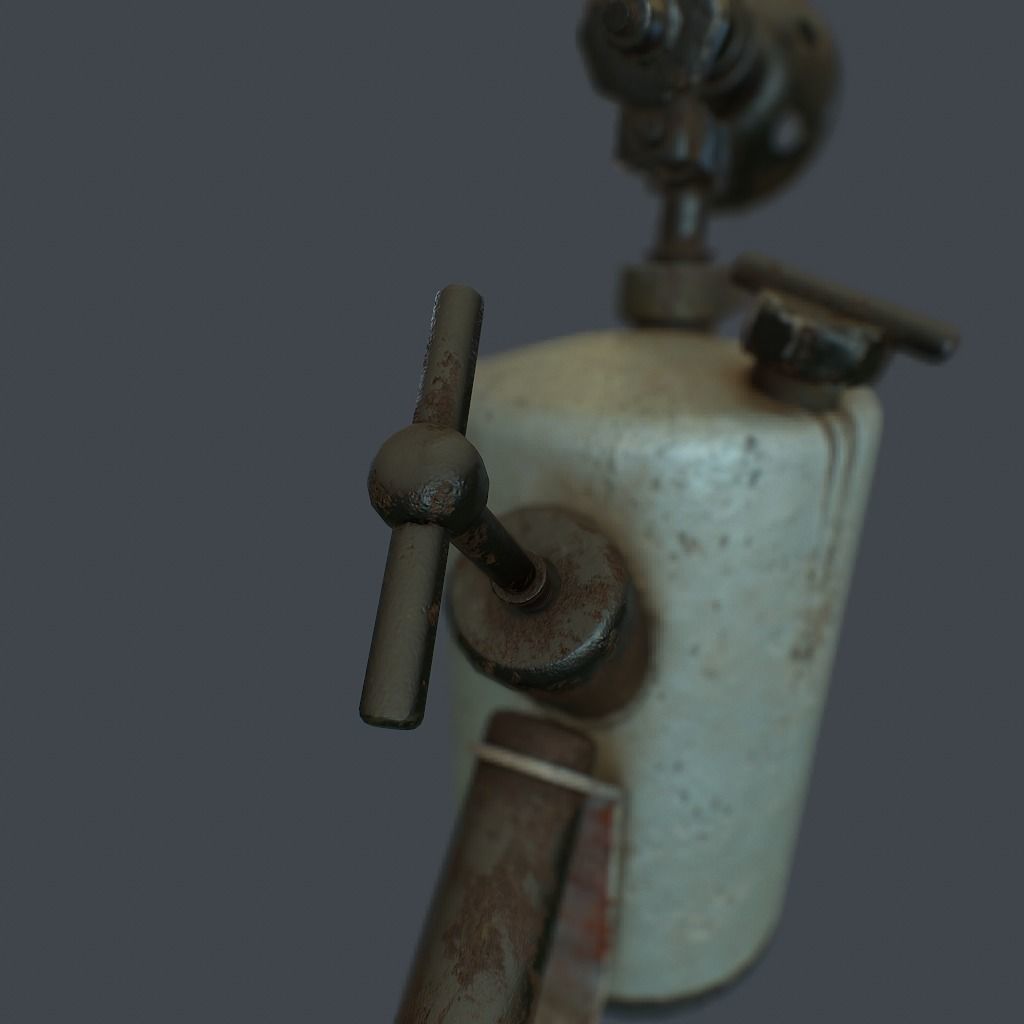 Old Flame Thrower Low-poly 3D model_10