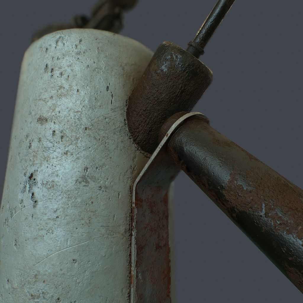 Old Flame Thrower Low-poly 3D model_9