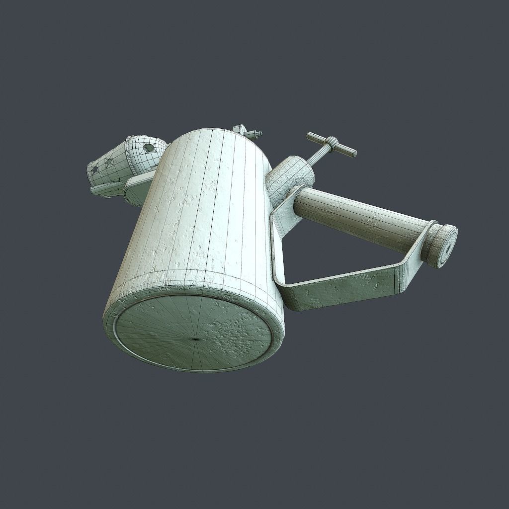 Old Flame Thrower Low-poly 3D model_24