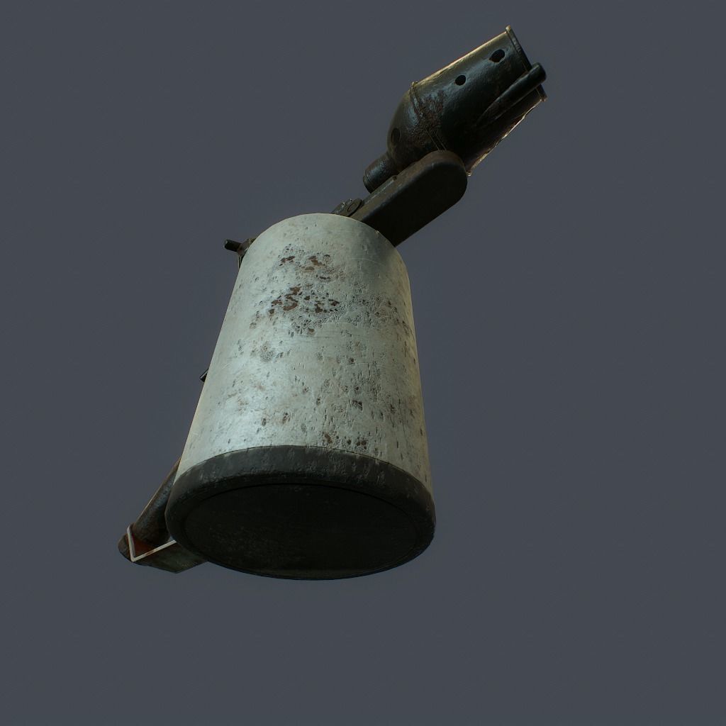 Old Flame Thrower Low-poly 3D model_4