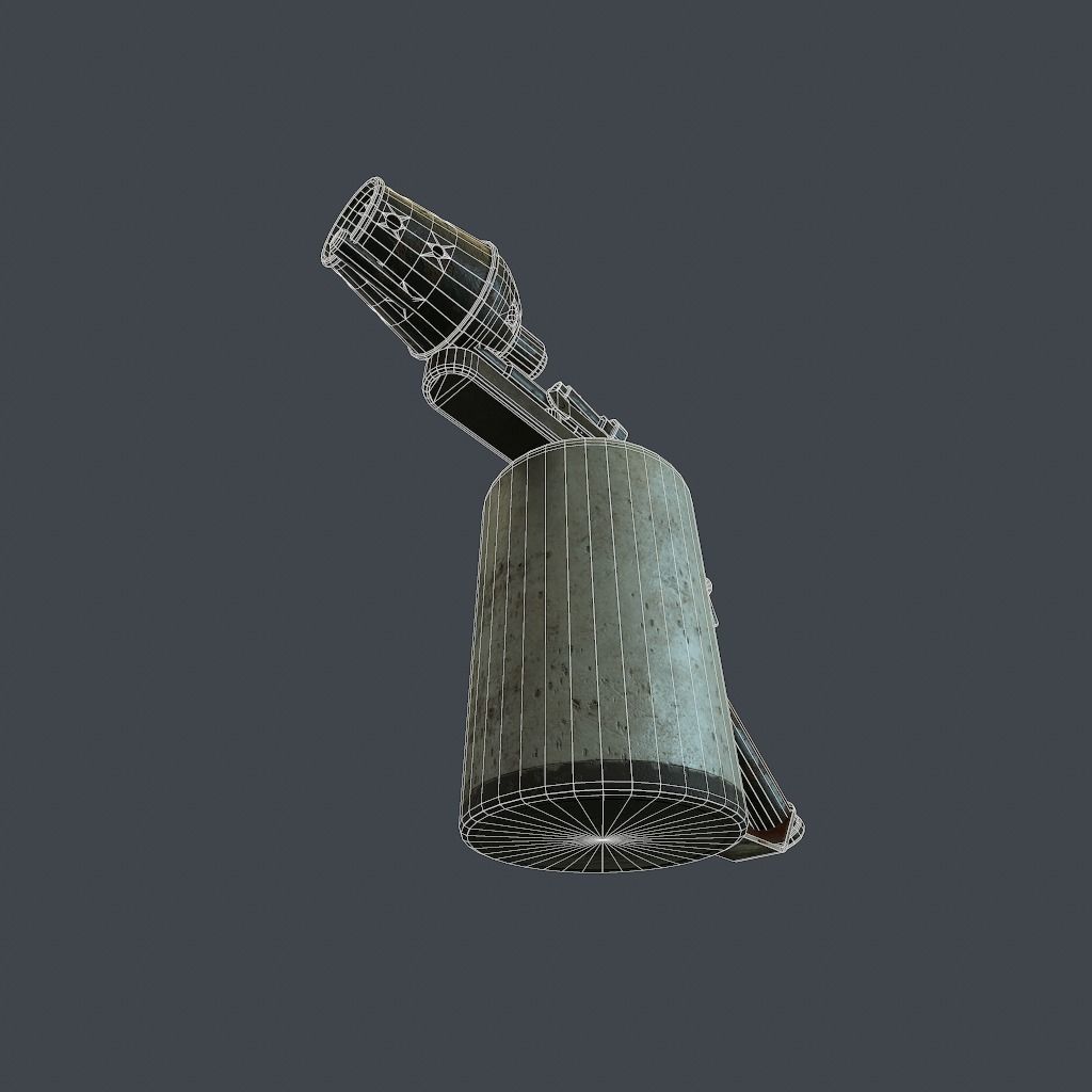 Old Flame Thrower Low-poly 3D model_19