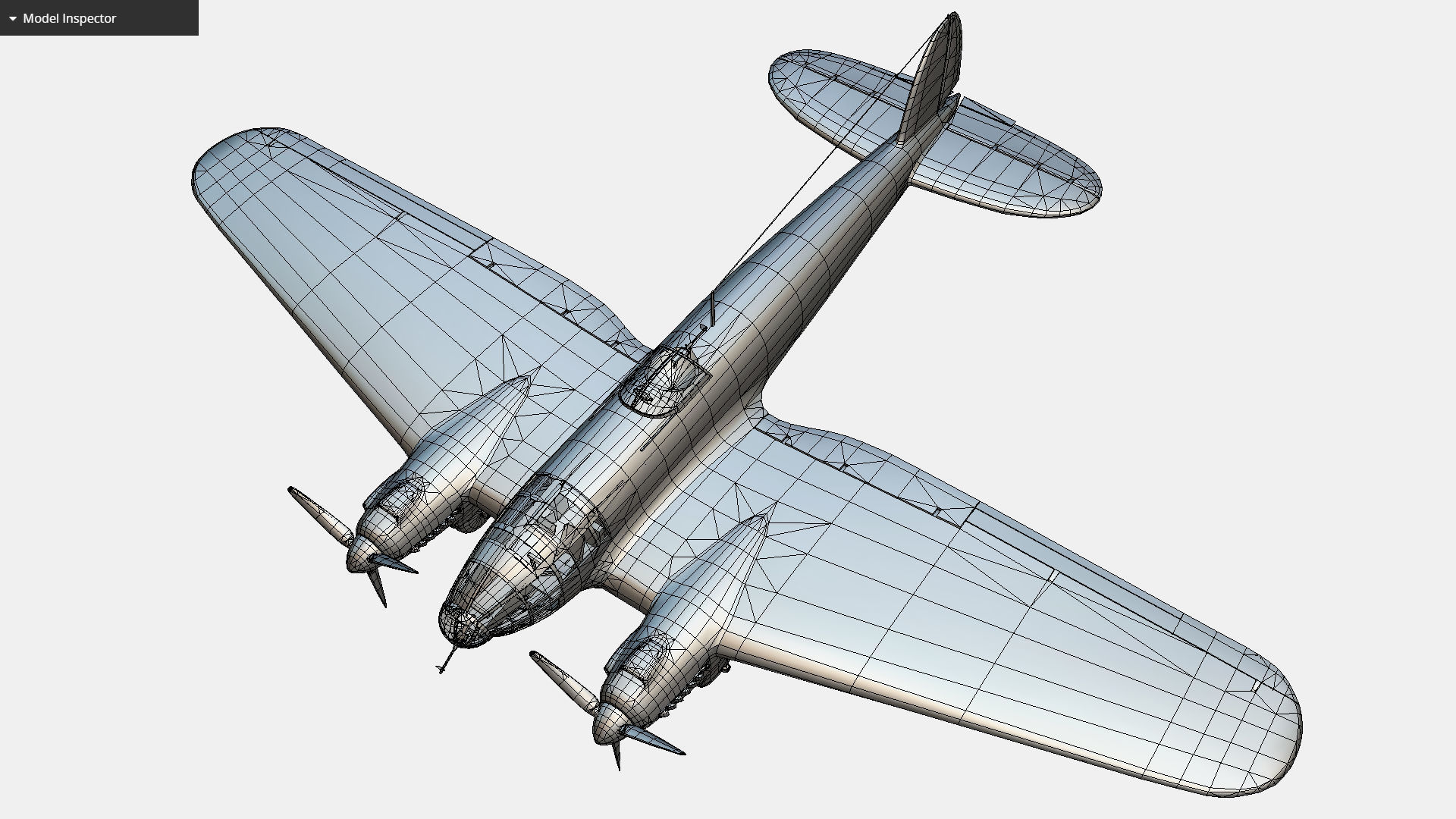 German medium bomber Heinkel He 111 series Low-poly 3D model_31